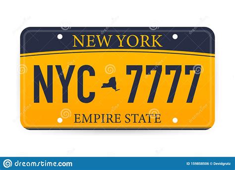 Vehicle Registration Of New York Registration Plates Nummer Car Vector