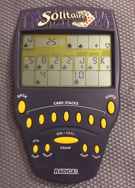 Your score is based on how quickly you make each move. Radica Big Screen Solitaire Klondike 1999 Handheld Game ...