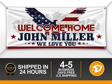 Welcome Home Banner Military Banner Veteran Banner Army Etsy