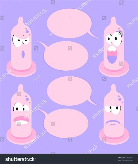 4 funny cartoon condom talking bubble stock vector royalty free 74925211 shutterstock