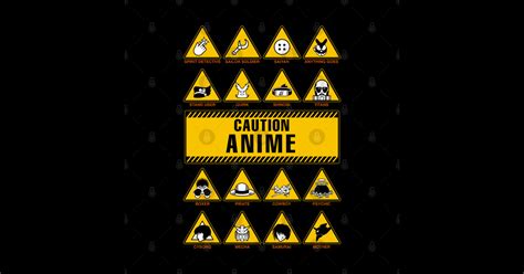 Anime Signs Caution Anime Posters And Art Prints Teepublic