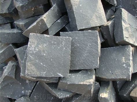 Hainan Grey Basalt Cube Stonecobble Stonegrey Basalt Natural Split