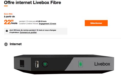 Livebox Wifi Intelligent Et Gb S D S Mois Avec Orange