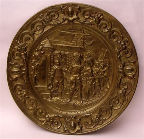A trend on the rise is to arrange decorative plates of. Pair of Large Brass Decorative Plates at 1stdibs