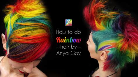 How To Do Rainbow Hair By Anya Goy Youtube