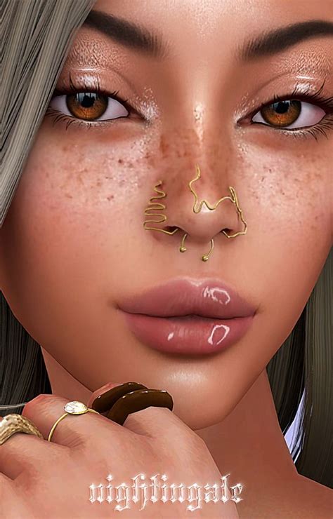 Yahina Nose Cuff Set Nightingale Sims On Patreon In 2022 Sims 4