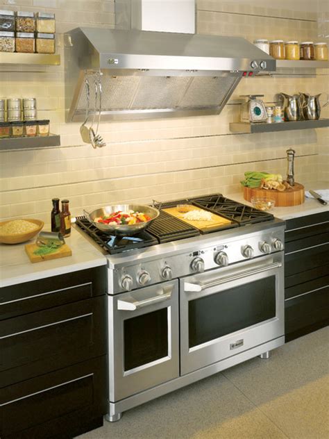 Gas ranges and cooktops can be expensive. GE Monogram 48" professional dual fuel range ...