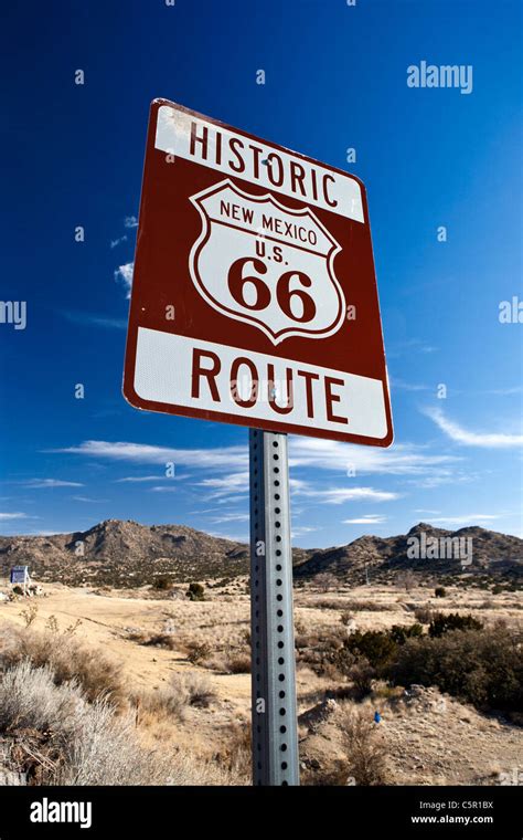 Historic Route 66 Sign Albuquerque High Resolution Stock Photography