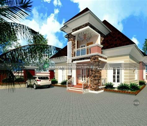 Bedroom Bungalow With Penthouse Plan Preview Nigerian House Plans