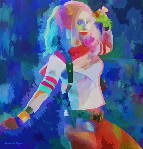 Harley Quinn 451 Pa Painting By Leonardo Digenio Fine Art America