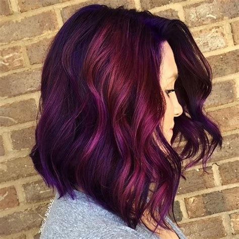 Purple And Magenta Hair Color Colorful Hair Pinterest