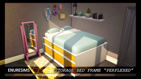 Enuresims Sims 4 Cc Sims 4 Bedroom Sims 4 Beds Bed Frame With Storage