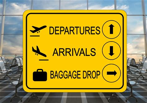 Airport Departures Arrivals Sign Reproduction Fun Stag Hen Party