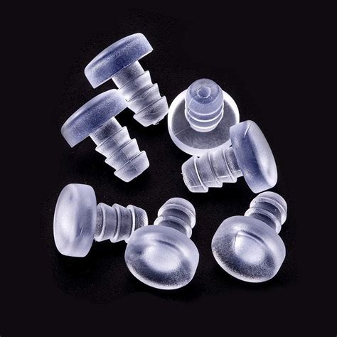 30 Pcs Glass Top Table Bumpers With Stem Clear Rubber Grippers Patio Table Spacers For 3