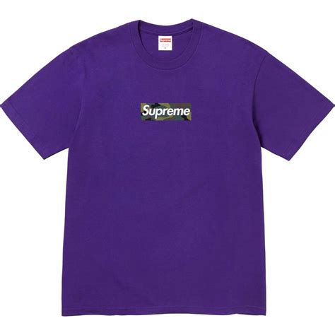 Supreme Box Logo Tee Fw23 Purple Supreme Kershkicks