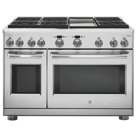 Ge Cafe 6 575 Cu Ft 25 Cu Ft Self Cleaning Double Oven True Convection Dual Fuel Range