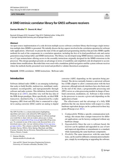 A SIMD Intrinsic Correlator Library For GNSS Software Receivers