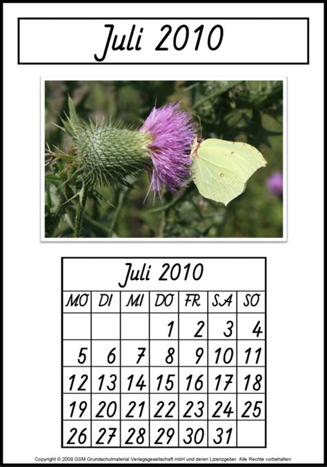 Kalenderblatt Für Juli 2010 Medienwerkstatt Wissen © 2006 2024