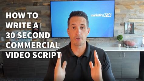 How To Write A 30 Second Commercial Video Script Youtube