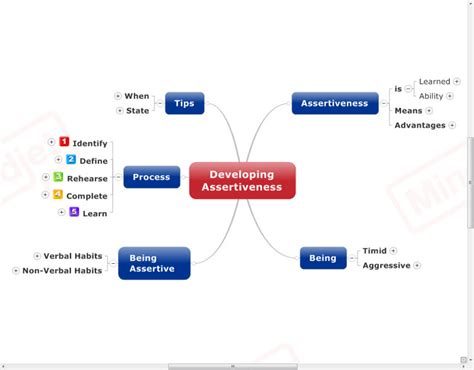 Developing Assertiveness Mind Map