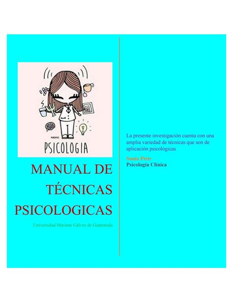 Manual De Técnicas Psicologicas