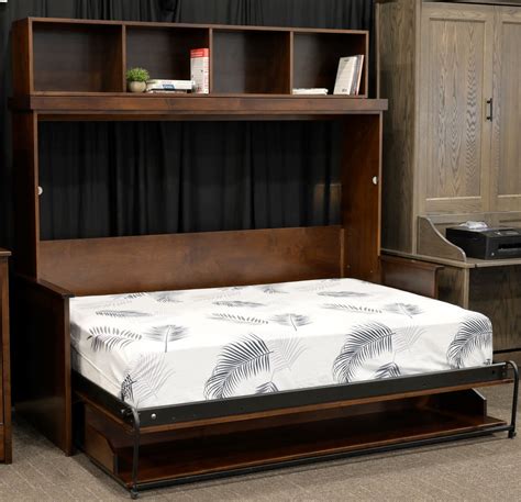 Adonis Horizontal Murphy Bed With Desk Combo White Sleepworks