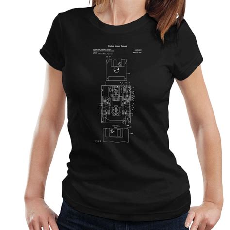 Small Floppy Disk Drive Patent Blueprint Womens T Shirt On Onbuy