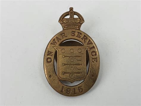 Wwi 1915 On War Service Lapel Badge Trade In Military