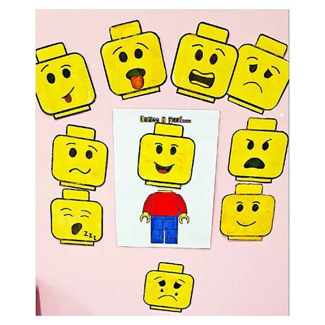 Feelings Wall I Printed Off Blank Lego Head Shapes And A