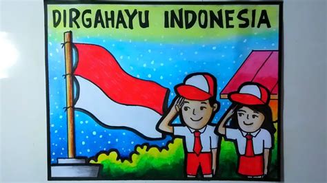 Poster Dirgahayu Indonesia Sketsa