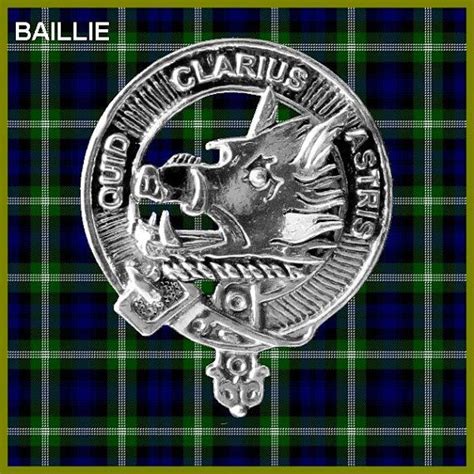 Baillie Clan Crest Scottish Cap Badge Cb02 Etsy Badge Tartan
