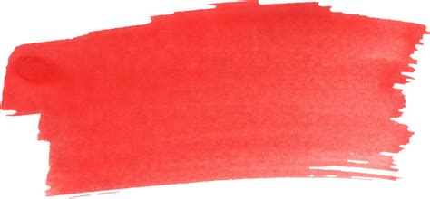 37 Red Watercolor Brush Stroke Png Transparent Vol 2
