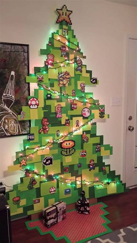 Mario Tree Geek Christmas Nerdy Christmas Christmas Fun