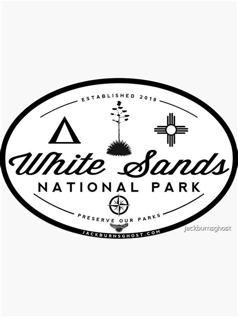 White Sands National Park Oval Sticker For Sale By Jackburnsghost