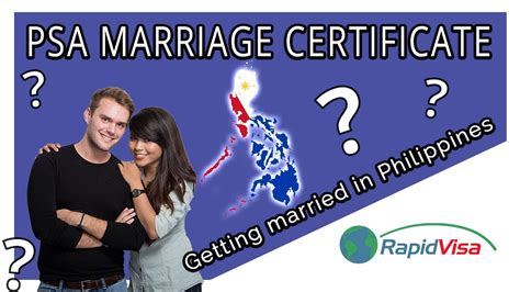 Getting Married In The Philippines Psa Marriage Certificate Youtube
