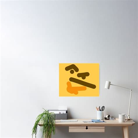 Emote Thonk Thinking Emoji Face Meme Thonking Poster For Sale By