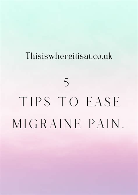 5 Tips To Ease Migraine Pain ~ This Is Where It Is At