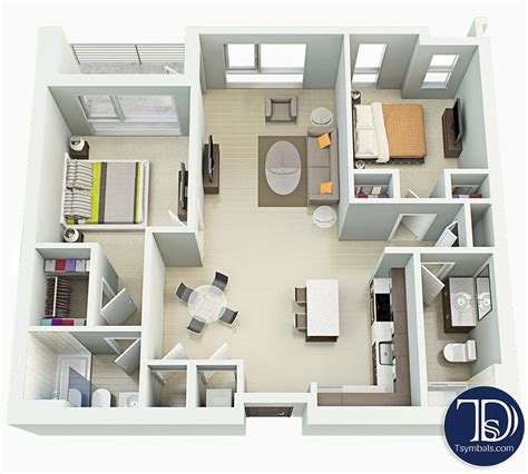 3d Floor Plans Renderings And Visualizations Tsymbals Design Small