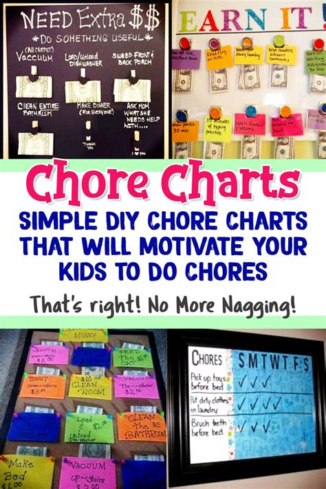 Chore Charts Simple Diy Chore Charts That Will Motivate Your Kids To
