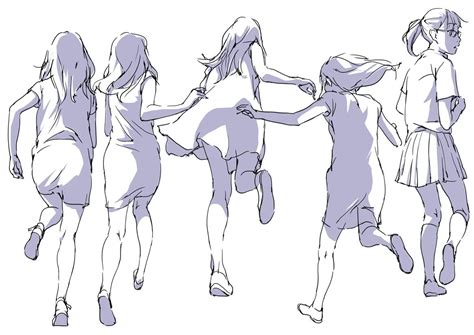 Anime Walking Pose Reference Pose Female Action Student Vol Anime