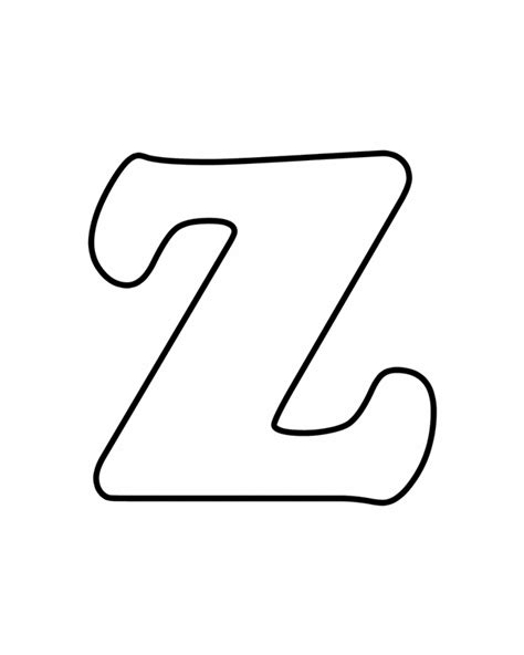 Letter Z Free Printable Coloring Pages
