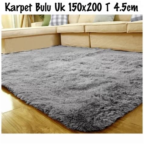 Jual Karpet bulu lembut 150*200 Tebel 4cm - biru ocean - Kota Tangerang