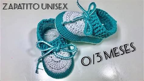 Zapatito Unisex Tejido A Crochet 03 Meses Paso A Paso How To Cro