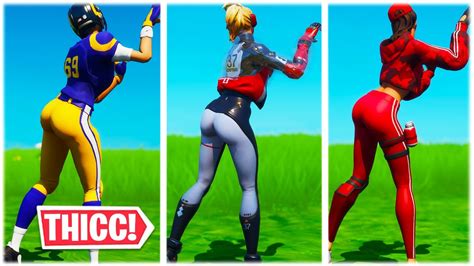 Top 100 Thicc Fortnite Skins Showcasing Their Big 🍑 Doing The Claws And Paws Dance Emote 😍 ️ Youtube