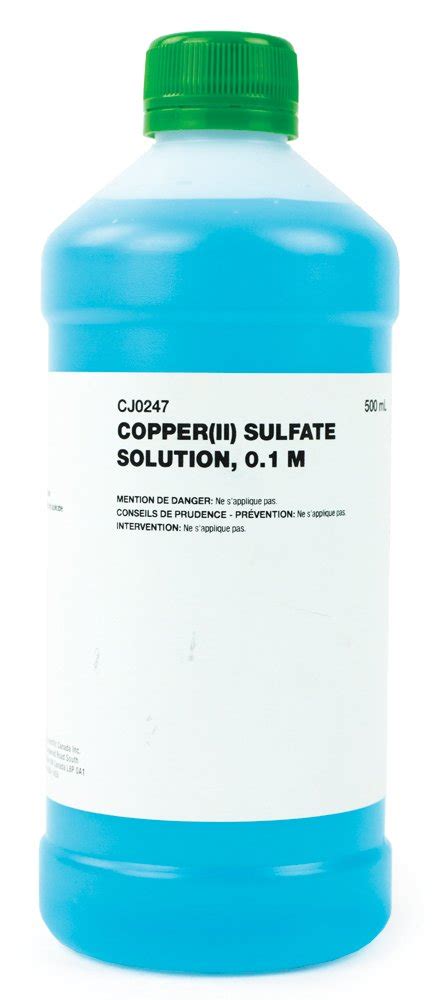 Copperii Sulfate Solution 01 M 500 Ml Flinn Scientific