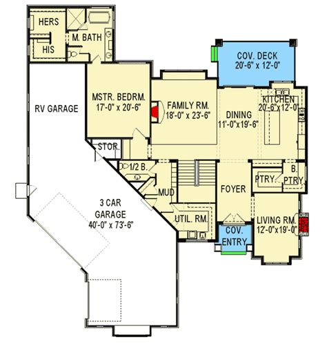 Plan 290032iy Craftsman House Plan With Rv Garage And Walkout Basement