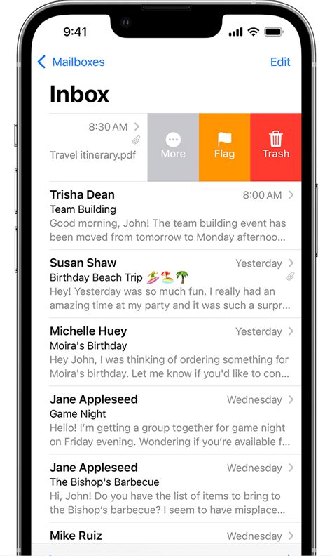 Use Mailboxes To Organise Emails On Your Iphone Or Ipad Apple Support