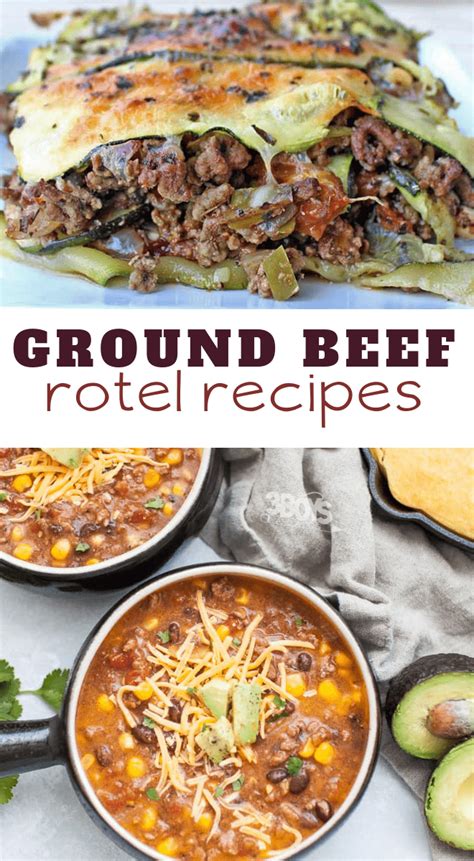 Get a healthy and filling dinner on the table with these in this healthy burger recipe, dried cherries are mixed into ground beef to reduce fat and increase. RoTel Recipes with Ground Beef - 3 Boys and a Dog