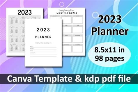 2023 Planner Canva Kdp Templates Graphic By Julorzo · Creative Fabrica