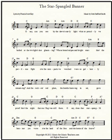 Oh thus be it ever when all men shall stand between our loved homes and war's desolation blessed with beauty and peace may our heavenly lands see the light up above and become more than nations but if struggle we must for th. Star-Spangled Banner Free Sheet Music & Lyrics for All ...